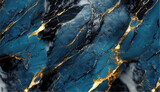 Fototapeta Lawenda - blue marble with gold effects
