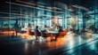 © GulArt - Long exposure shot of group of people in a meeting room, business concept