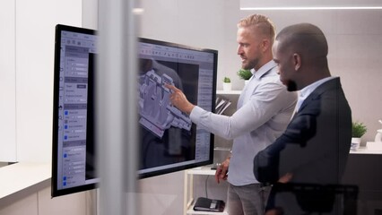 Engineer Doing 3D CAD Model Design On Computer
