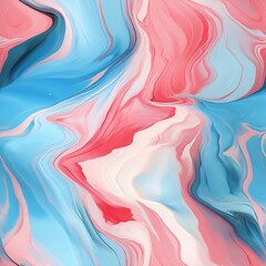 Poster - Pink and pastel blue swirls. Seamless pattern. Sofr colors. Perfect for backdrops, tranquil wallpapers, or textile prints