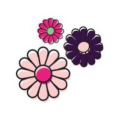 Poster - Isolated colored flower sketch icon Vector