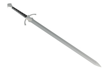 Poster - Squire Sword, 3D rendering isolated on transparent background