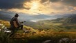 © Karen - Man with guitar on the mountain