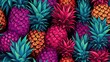  seamless pattern with cute cartoon pineapples,a simple design for baby room decor and nursery decoration.cartoon fruits illustration for nursery decor.
