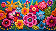 Colorful Textile Art: Mexican Folklore and Woven Flowers