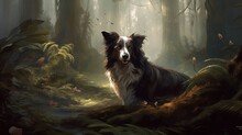 Border Collie Dog Tolkienesque Fantasy Epic Battle Ai Generated Art