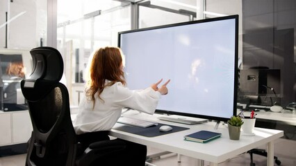 Poster - Analyst Working With Spreadsheet Business Data