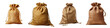 Burlap sack Hyperrealistic Highly Detailed Isolated On Transparent Background Png File