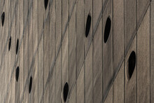 Concrete Facade With Oval Cutouts