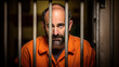 © Kondor83 - Inmate in orange clothes behind the bars