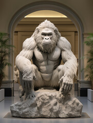 Poster - A Marble Statue of a Gorilla