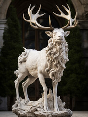 Sticker - A Marble Statue of an Elk