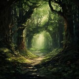Fototapeta  - a path through a forest