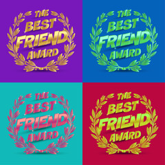 Wall Mural - The Best Friend Award Emblem