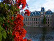 The Hague Binnenhof Palace beside the Hohvijfer canal. Netherlands - Dutch Parliament buildings.