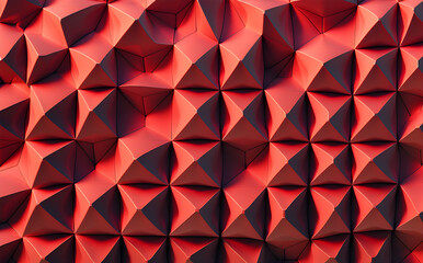 Wall Mural - abstract red triangle background