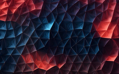 Wall Mural - abstract red background with triangles