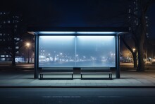 Bus Stop At Night