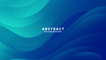 Abstract Green Blue Background With Wavy Shapes. Flowing And Curvy Shapes. This Asset Is Suitable For Website Backgrounds, Flyers, Posters, And Digital Art Projects.