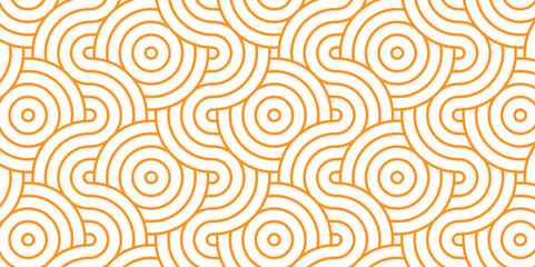 Abstract Pattern with wave lines brown sprial white scripts background. seamless scripts geomatics overlapping create retro line backdrop pattern background. Overlapping Pattern with Transform Effect.