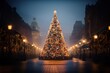 Christmas Tree Merry Xmas Winter Festive Decorations Outdoor Restaurants Area Avenue Shopping Mall