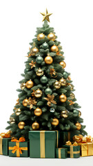 Wall Mural - christmas tree isolated in white background 