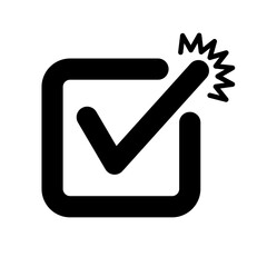 Poster - Pop highlighting checkbox. Checkpoint. Vector.