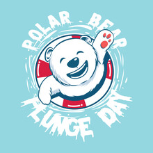 Polar Bear Plunge Day Vector Illustration 