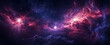 Abstract blue pink space galaxy cloud nebula on Black background