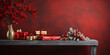 christmas gift red background