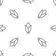 © vector_v - Grey line Corn icon isolated seamless pattern on white background. Vector