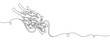 Illustration of a dragon chinese of line art vector