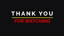 Thank You For Watching Text Animation On A White Background. High-quality 4K Footage.