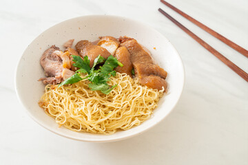 Wall Mural - dried stewed pork leg noodles bowl