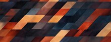 Seamless Dark Blue Gray Copper Red Brown Burnt Orange Yellow Abstract Background. Color Gradient Ombre. Geometric Shape. Stripe Line Angle. Rough Noise Grungy Grain Texture. Design. Template. Shine