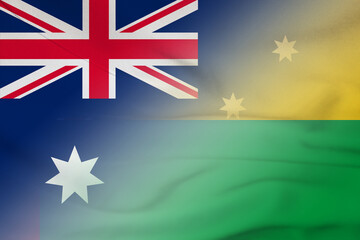 Australia and Guinea Bissau state flag international negotiation GNB AUS