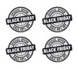 Black friday sale, black grunge stamp set. Sale 30, 40, 50, 60 percent off