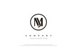 Initial Letter MJ or JM Logo Design Vector