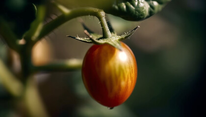 Poster - Juicy tomato ripe for healthy eating, grown in organic garden generative AI