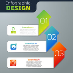 Aufkleber - set analyst engineer, cloud technology data transfer and processor with cpu. business infographic te