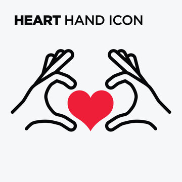 Heart sign by hand
