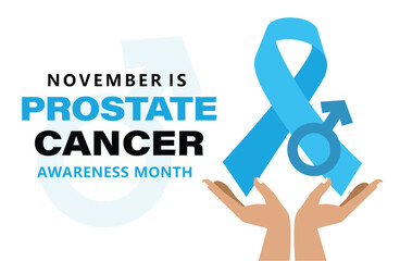 Wall Mural - Prostate Cancer awareness month .Banner and poster design. November is prostate cancer awareness month