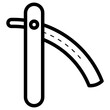 straight razor icon