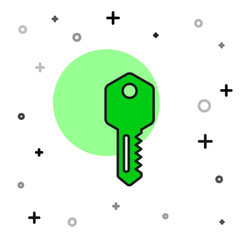 Wall Mural - Filled outline House key icon isolated on white background. Vector