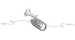 trumpet musical instrument line art