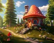 The little house in the fly agaric mushroom is in the Frytale forest.