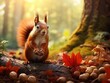 Red squirrel looking right