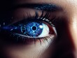 Laser vision correction. Woman`s eye. eye