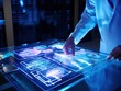 Medical Records Doctor working on holographic interface Motion Graphics