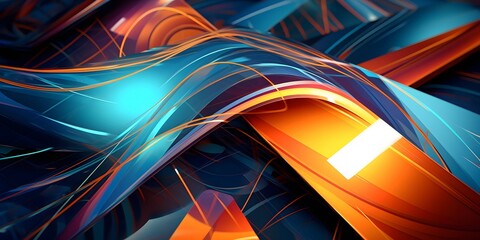 Poster - Abstract Futuristic Metallic Multicolored Background..
